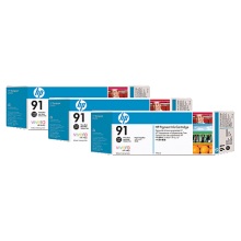 惠普HP 91 775 毫升相片黑墨盒（每包装 3 个）(OS)